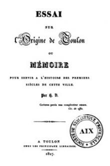 Essai sur l'origine de Toulon by Henri Vidal