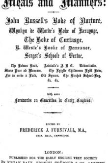 Early English Meals and Manners by Unknown