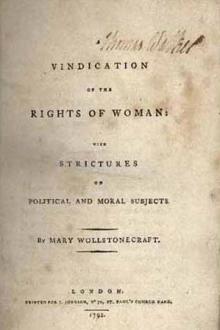 A Vindication of the Rights of Woman by Mary Wollstonecraft